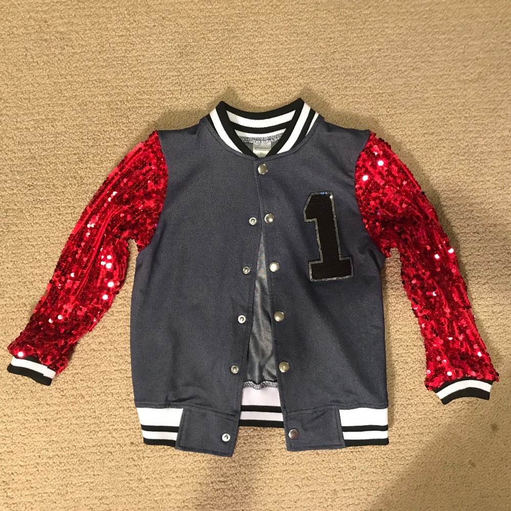 Weissman Sequin & Denim Bomber Jacket & Leggings